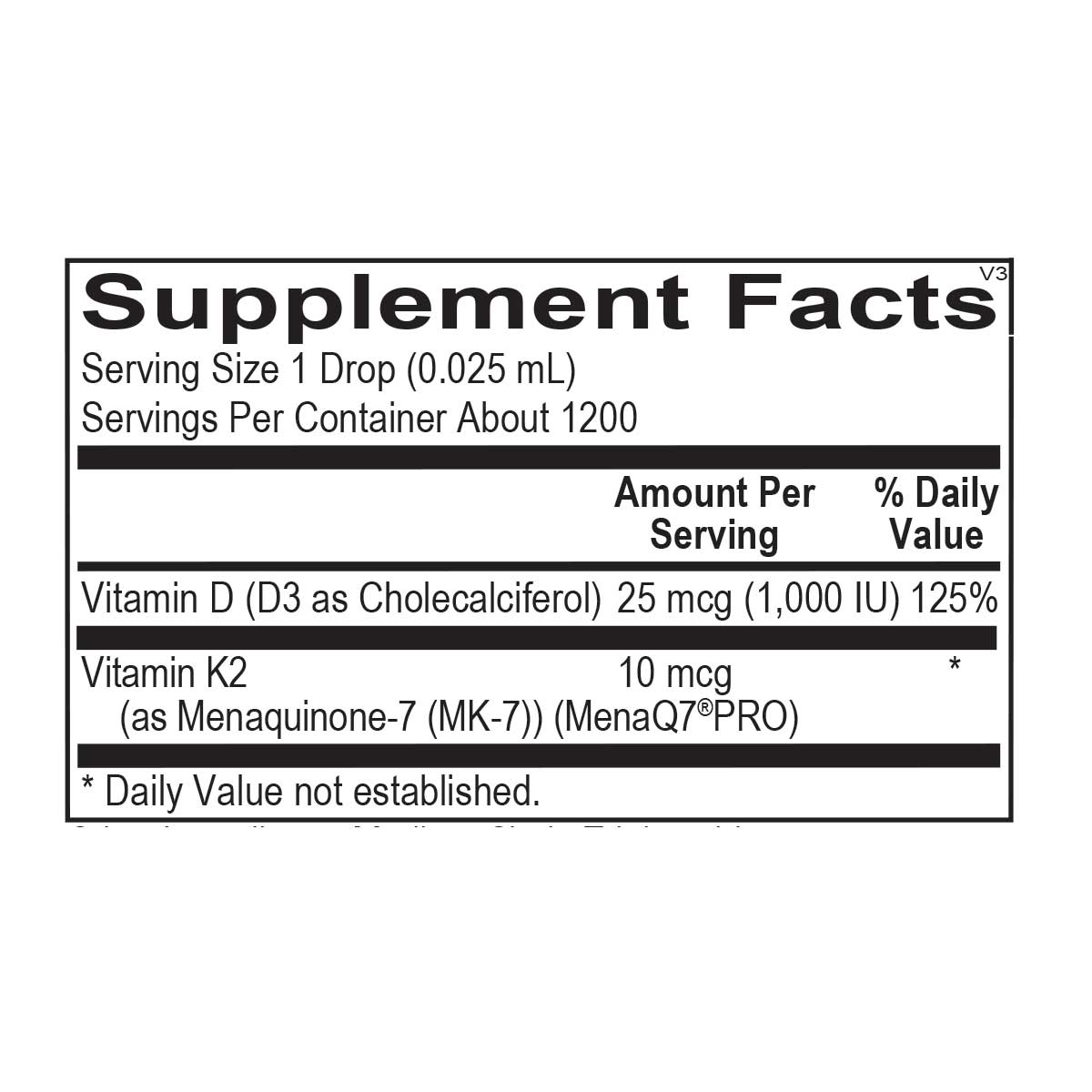Vitamin D3 with K2 Liquid