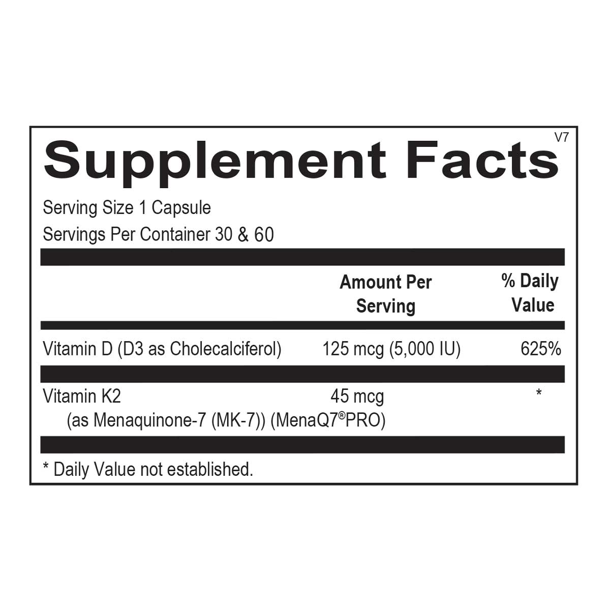 Vitamin K2 with D3