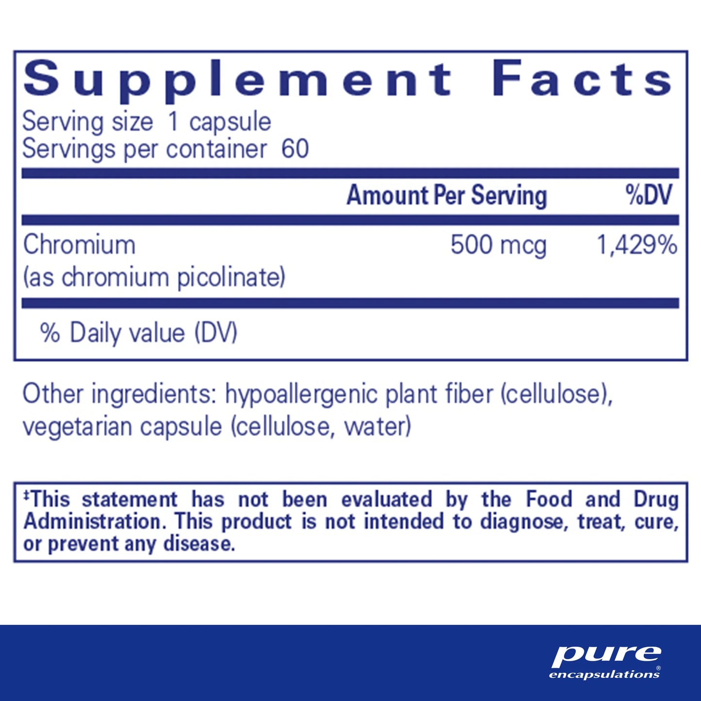 Chromium Picolinate (500mcg)