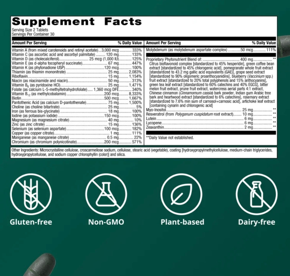 PhytoMulti Multivitamin with Iron