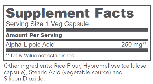 Alpha-Lipoic Acid 250mg
