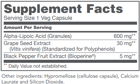 Alpha-Lipoic Acid 600mg