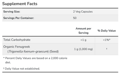 Fenugreek 500 mg Veg Capsules