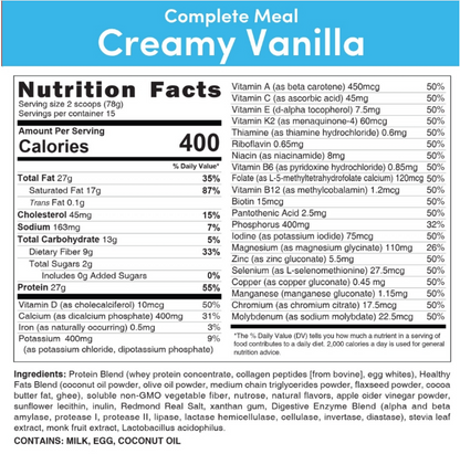 HLTH Code complete Meal (Creamy Vanilla)