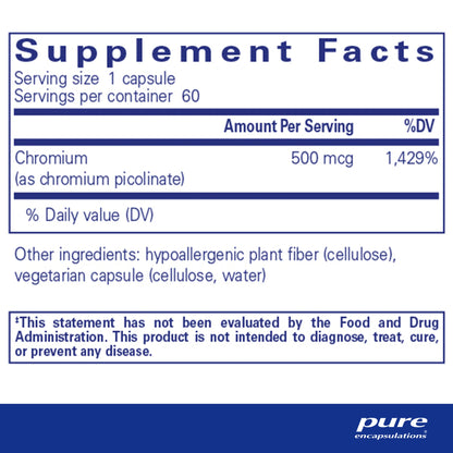 Chromium Picolinate (500mcg)
